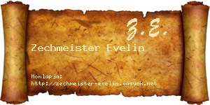 Zechmeister Evelin névjegykártya